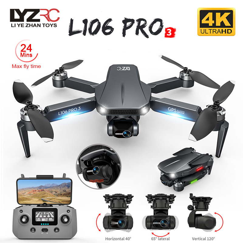 L106 Pro 3 Drone 5G WIFI FPV F - огляд і ціна Drone Gimbal 2 Axis